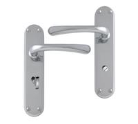 Intelligent Hardware Uap Palace Chrome Internal Door Handles Pair- Lever On Backplate Bathroom Set