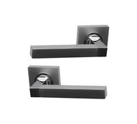 Intelligent Hardware Uap Quad Dual Finish Chrome Plated/matte Chrome Internal Door Handles Pair- Zinc Lever Design