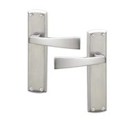 Intelligent Hardware Uap Ritz Polished/satin Chrome Internal Door Handles Pair- Lever On Backplate Latch Set