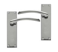 Intelligent Hardware Uap Roma Chrome Internal Door Handles Pair- Lever On Backplate Latch Set