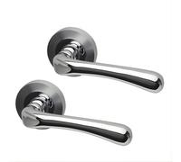 Intelligent Hardware Uap Westminster Dual Finish Polished/satin Chrome Internal Door Handles Pair- Premium Zinc Lever Design