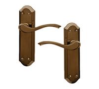Intelligent Hardware Uap Windsor Bronze Internal Door Handles Pair- Lever On Backplate Latch Set