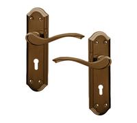 Intelligent Hardware Uap Windsor Bronze Internal Door Handles Pair- Lever On Backplate Lock Set