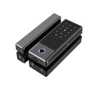 Intelligent Home Digital Electronic Glass Door Lock Wi-fi, Compatible with TTlock Tuya App Card Fingerprint Password Smart Do(TTlock App)