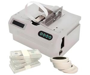 Intelligent Induction Automatic Paper Tape Binding Machine 45W Banknote Binding Machine - Cash Fast Binding Machine Currency Strapping Tool with 5 Strapping Tapes, Binding Speed 2s/Time
