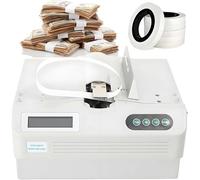 Intelligent Induction Automatic Paper Tape Binding Machine Banknote Binding Machine Document and Receipt Binding Machine, with Auto Counting & Cross Binding for Tie Bills Cards(Machine+43 Rolls)
