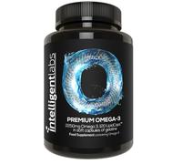 Intelligent Labs Omega 3 Fish Oil | 2250mg Triglyceride Form per 3-Softgel Serving | 1224mg EPA, 816mg DHA, 210mg Other Omega-3s | 120 Softgels | Fishoil Supplement for Men & Women