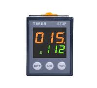 Intelligent LCD Digital Time Relay Control Module Power-off Delay With Base ST3P 220v24v380v 1NO1NC(2ZAC380V)