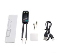 Intelligent LCR Meter Tweezer Digital Bridge with 1.14" Display, 100Hz/1kHz/10kHz Test, Auto ID for Capacitance Inductance Resistance, Type-C Rechargeable