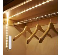Intelligent LED Sensor Light Bar with Human Body Induction, Battery Box Design for Under Bed, Cabinet, and Closet Night Use (white light-3M)