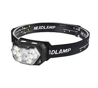 Intelligent LED Waving Sensor Headlamp Seven Levels Dimming Adjustent Night Painting Illuminating Lamp with 45° Adjustable Bracket Head-Mounted Light Paint Sprayer Attachment