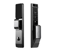 Intelligent Lock, Anti-Theft Door, Cat Eye Electronic Password Lock, Intelligent Facial Recognition Fingerprint Door Lock (Color : Gray-Face)