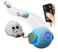 Intelligent Motion Ball for Pets | 3 Speed Interactive Toy | Automatic Moving Balls for Dogs with Plush | for Puppies and Cats, Play and Stimulation Against