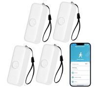 Intelligent Motion Sensor, WiFi PIR Motion Sensor for Alarm System, Mini Infrared with App Remote Monitoring, Triggering Lights and Scenes, Compatible with Alexa, 4 Pieces