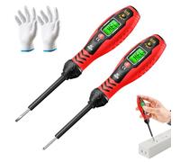 Intelligent Non-Contact Voltage Tester - Safe & Efficient Electrician's Tool,2-in-1 Electrical Tester Screwdriver Set,High Torque Strong Magnetic Flathead Phillips Screwdriver (Red(Crosshead+Flat))