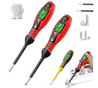 Intelligent Non-Contact Voltage Tester - Safe & Efficient Electrician's Tool, 2-In-1 High Torque Strong Magnetic Flathead Phillips Screwdriver, for AC/DC Circuit Detection (All, 2Pcs/Red)