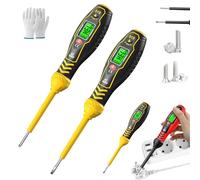 Intelligent Non-Contact Voltage Tester - Safe & Efficient Electrician's Tool, 2-In-1 High Torque Strong Magnetic Flathead Phillips Screwdriver, for AC/DC Circuit Detection (All, 2Pcs/Yellow)