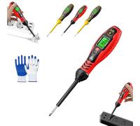 Intelligent Non-Contact Voltage Tester, Safe & Efficient Electrician's Tool, Multifunctional Induction Electric Pen, for AC/DC Circuit Detection, Voltage Testers Pen, for Circuit Detect (Flat-Red)