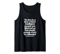 Intelligent People Silenced Quote Design Tank Top