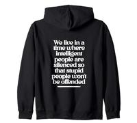Intelligent People Silenced Quote Design Zip Hoodie
