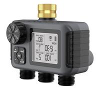 Intelligent Plant Watering Device Double Hose Automatic Irrigation Systems with LED Display Outdoor Gardening Tool Multi Zone Plant Watering