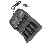 Intelligent Plastic 4bay 18650 Battery Charger Adapter USB Drive with LED Indicators for 10440 14500 16340 16650 14650 Multiprotection USB Battery Charger Adapter
