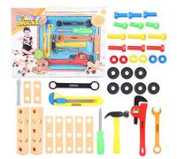 Intelligent Plastic Building Blocks Educational DIY Toy Kit for Kids STEM Learning Creative Play Hard Plastic Material Bright Colors 35 Pieces Set with Tools