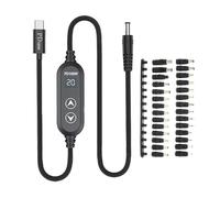 Intelligent Power Adjuster Wire 100W Quick Power Supply For Laptops USB-Type C To DC5.5mm 5V-20V Variable Output Voltages Control Charging Cable