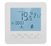 Intelligent Programmable Thermostat, White Programmable Thermostat, Digital LCD Display, Thermostat, Programmable Intelligent Temperature Controller 5A, #625