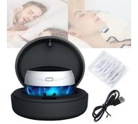 Intelligent Pulse Device with Magnetic Charging Case, Sleep Aid Device Effectively Reduces Snoring for Men Women, Ultra Lightweight Comfortable Snore Stopper for Night Sleeping
