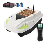 Intelligent RC Bait Boat, Bait Fishing Boat with GPS/2 Battery/Night Fishing Lights, 100-point Positioning, Speed Adjustable, for Bait Release/Trolling Hook /Drag Net, 4.4lbs Loading (White)