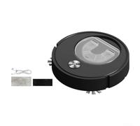 Intelligent Robotic Vacuum Cleaner, 3-in-1 Automatic Sweeping with Powerful Suction & Low Noise, Multi-Layer Filtration for Home, Compact 235mm Design, Black(Black)