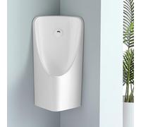 Intelligent Sensor Flush Male Corner Urinal, Wall-Mounted Men's Flushing Urinal, Automatic Induction Flushing, Spill Proof, Anti-Odor, for Bathrooms,Hotels,Shopping(White)