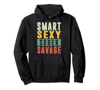 Intelligent Sexy Sober Wild Recovery Addiction Warrior Support Pullover Hoodie