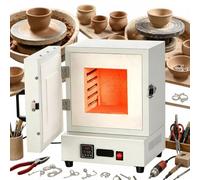 Intelligent Thermostatic 2000W Ceramic Kiln 1150℃ Burnout Muffle Furnace, Desktop Lab Gear for Clay Art, Glass Fusion, Alloy Smelting & Jewelry Casting