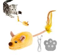 Intelligent Toy for Cats, Mice Play for Cats with Realistic Ratchet Sound - Rechargeable Plush Doll for All Breeds and Outdoor Indoor Games