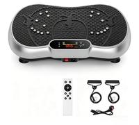 Intelligent Vibration Plate Exercise Machine, 150KG Load Capacity, 5 Professional Modes Vibration Plate with Bluetooth Music, Magnet Acupressure & Auxiliary Pull Ropes for Fitness Body Toning