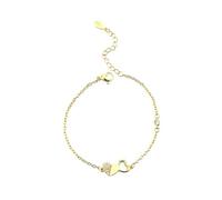 Intelligent Watches for Men Dainty Layering Bracelets For Women 18 K Gold Plated Fashion Adjustable Chunky Cuban Paperclip Chain Bracelets Jewelry For Women Girls Vintage Heart (Gold, One Size)