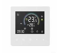 Intelligent Wifi Thermostat For Electric Floor Heating 25a 5000w Load Touchscreen Display Remote Control Via For Tuya App White(White)