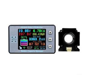 Intelligent Wireless Battery Monitor for DC 120V 100A with Full Parameter Readout Including V A AH and KWH