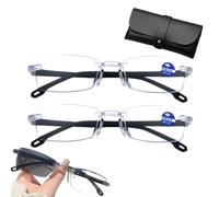 Intelligent Zoom Anti Blue Light Presbyopia Glasses, Color-Changing Anti-Blue Light Presbyopia Glasses for Men Women, Autozoom Reading Glasses (2 SET)