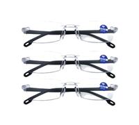 Intelligent Zoom Anti Blue Light Presbyopia Glasses, Color-Changing Anti-Blue Light Presbyopia Glasses for Men Women, Autozoom Reading Glasses (3 SET)