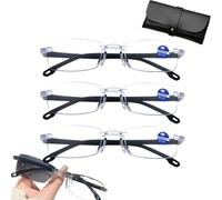 Intelligent Zoom Anti Blue Light Presbyopia Glasses, Varifocal Reading Glasses for Mens Women, Color-Changing Anti-Blue Light Presbyopia Glasses, Autozoom Reading Glasses (3 SET)