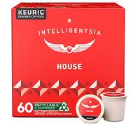 Intelligentsia Coffee, Light Roast K-Cup Coffee Pods for Keurig Brewers - House 60 Count with Flavor Notes of Milk Chocolate, Mandarin, and Apple (6 Boxes of 10 K-Cup Pods)