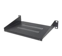 Intellinet 10" Cantilever Shelf 1U 150mm Depth Vented Max 45kg Black Three Year Warranty
