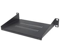 Intellinet 10 Inch Cantilever Shelf, 1U, 150 mm Depth, Vented, Black