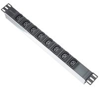 Intellinet 163651 19" 1U Rackmount Anti-Shedding 8-Output C13 Power Distribution Unit (PDU), With Removable Power Cable and Rear C14 Input