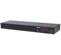 Intellinet 163682 19" Intelligent 8-Port PDU, 19" Rackmountable Intelligent Power Distribution Unit; Monitors Power, Temperature and Humidity