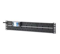 Intellinet 19" 2U PDU 15-way UK With 2P air breaker Rackmount Power Distribution Unit UK 3-pin outlets 3m power cord output