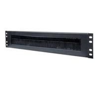 Intellinet 19" Cable Entry Panel 2U With Brush Insert Black Cable Panel 2U Rack